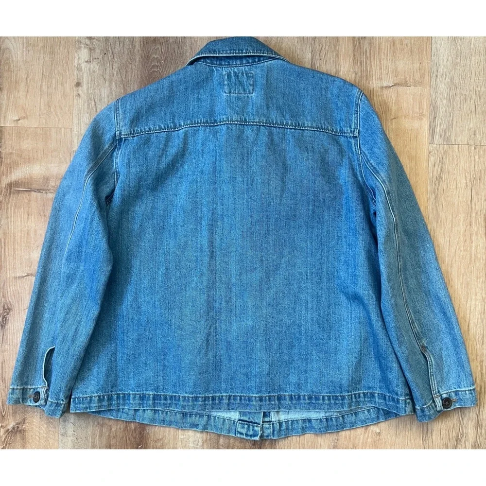 Old Navy Denim Chore Jacket Womens XL Utility Workwear Pockets 90s - Picture 3 of 6